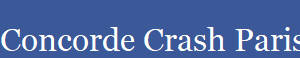 Concorde Crash Paris